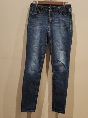 Old Navy Rockstar Size 8 Skinny Jeans Dark Blue Stretch Denim